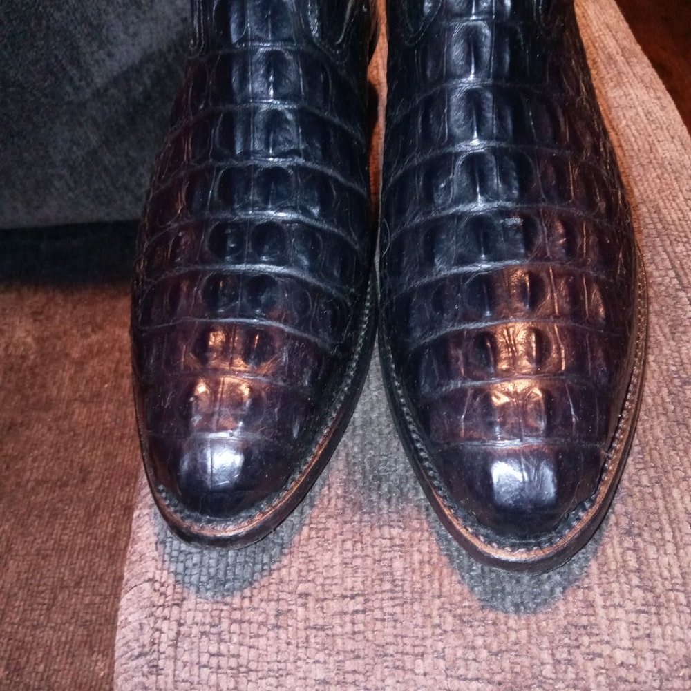 Larry Mahan Crocodile Western boots - Picture 4 of 8